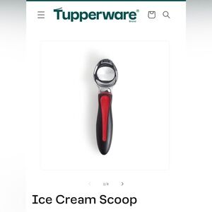 NEW (NIP) Tupperware Ice Cream Scoop with Red and Black Handle